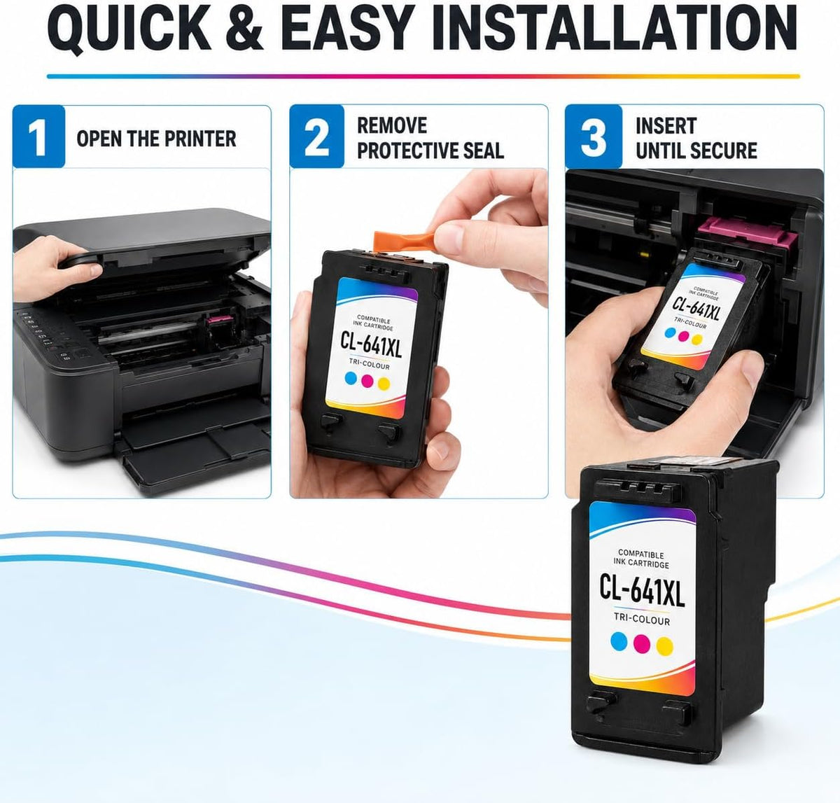 TAVICE CL-641XL 641XL Ink Cartridge Compatible with Canon PIXMA MG2160 MG2260 MG3160 - Office Catch