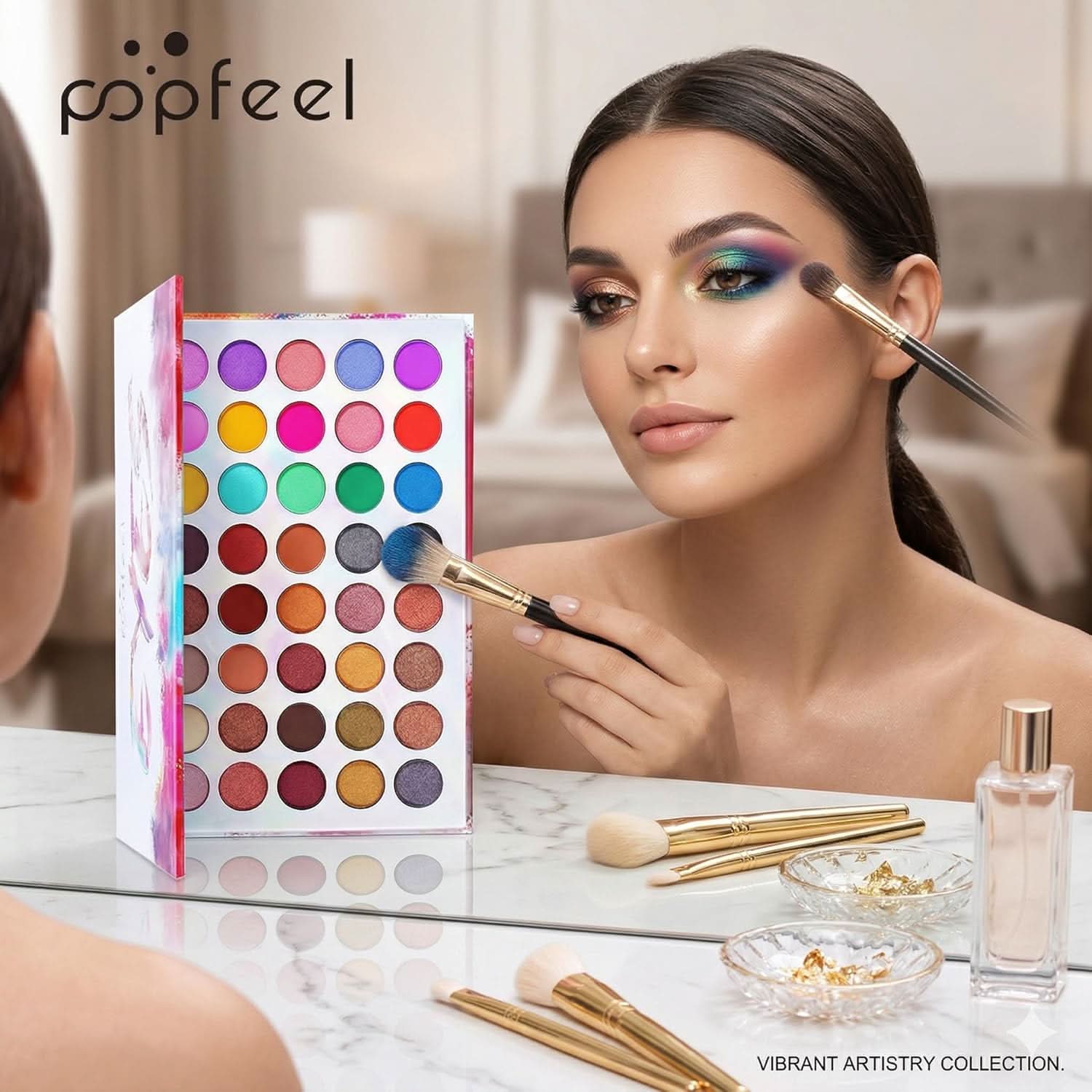 TAVICE Color Studio Eyeshadow Palette 40 Highly Pigmented Matte & Shimmer Shades, Waterproof and Blendable Makeup Palette - Office Catch