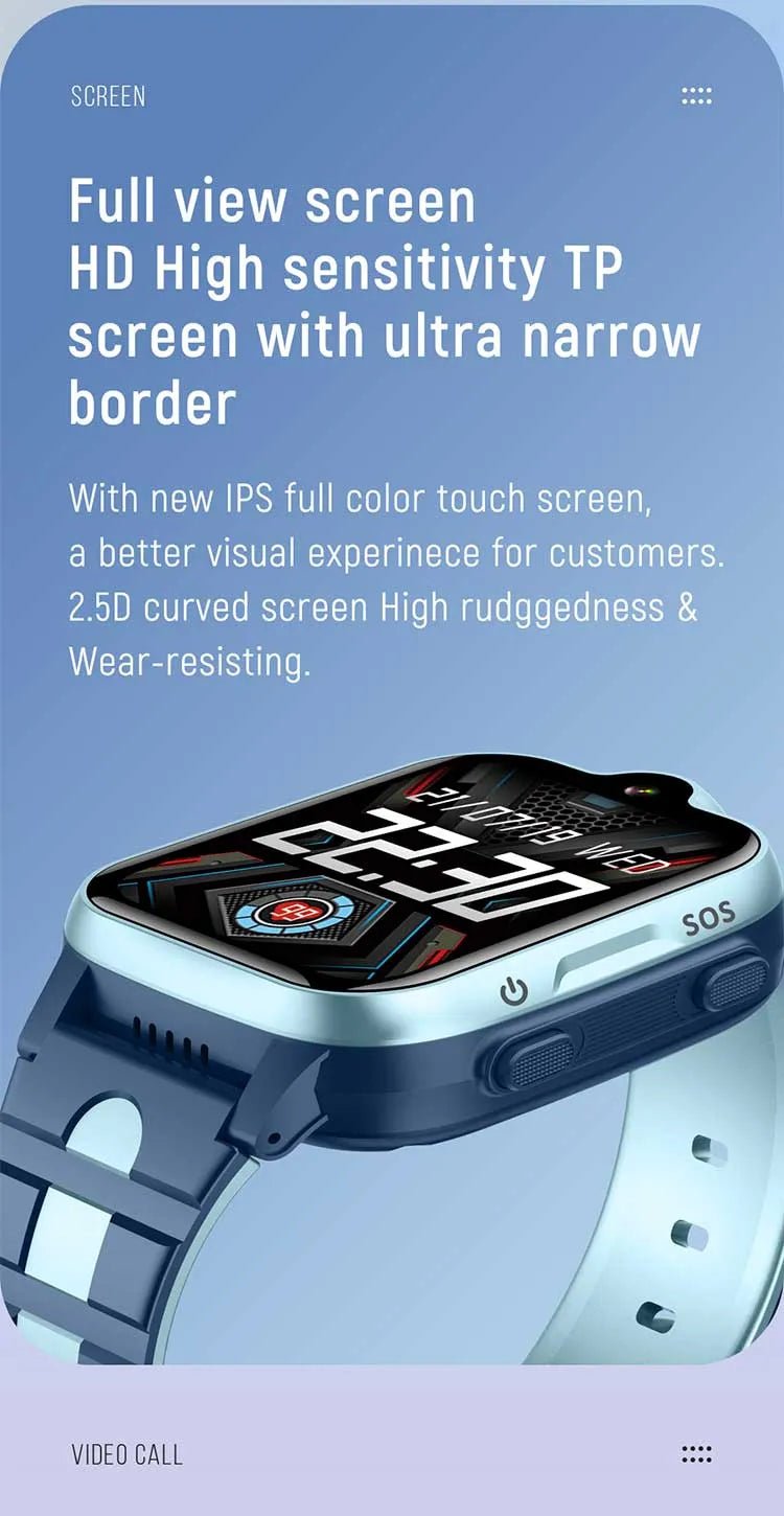 Tavice Kids 4G Smartwatch (Pink) Waterproof GPS Tracker with SIM, Voice & Video Calls, Camera, SOS Emergency Alert & Educational Games - Office Catch