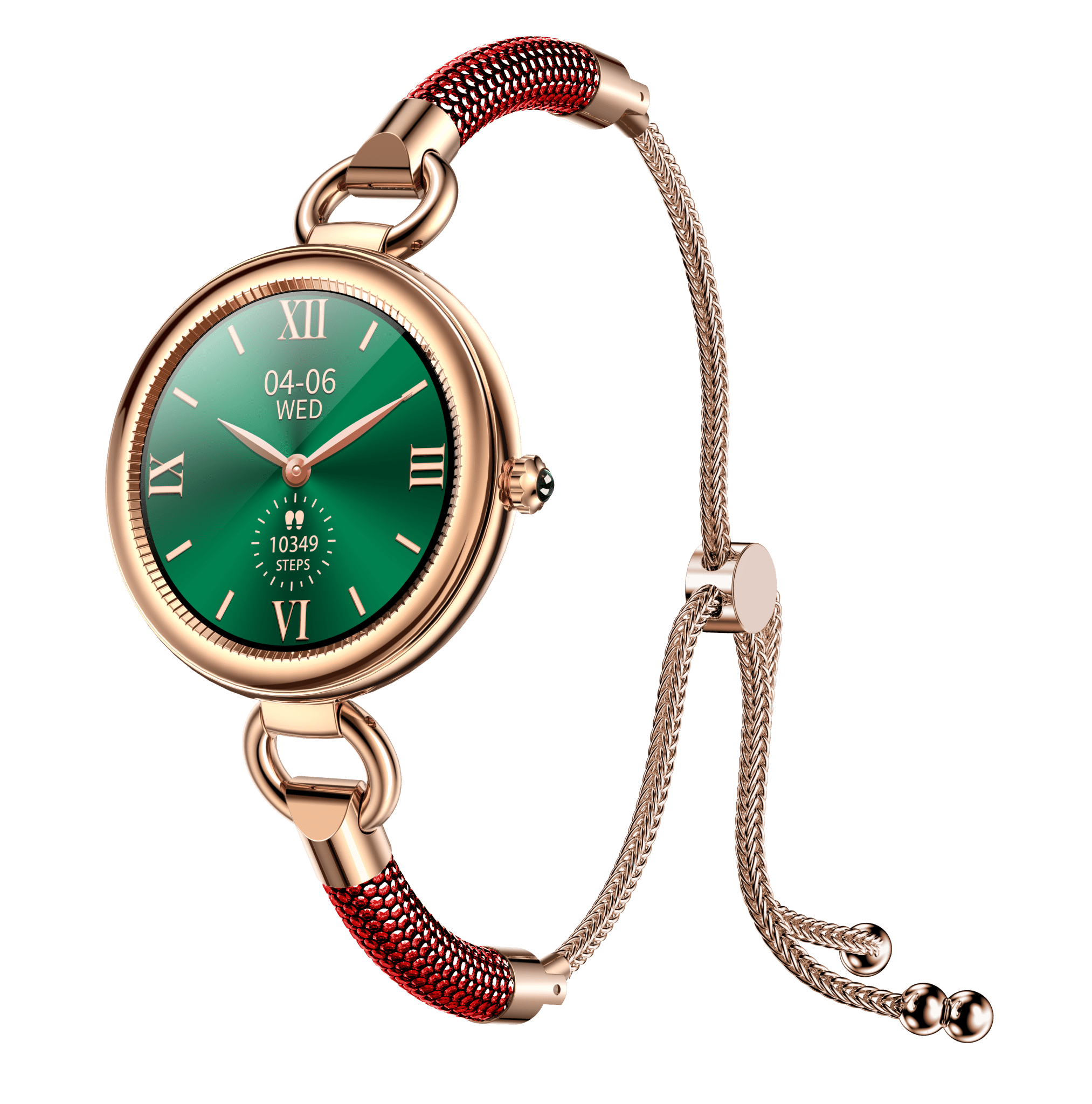 Tavice Misso Smartwatch for Women | Red Jewellery Style Strap, 1.19" AMOLED Display, Bluetooth Calling, AI Voice, Heart Rate, Sleep, Camera & Fitness Tracking - Office Catch