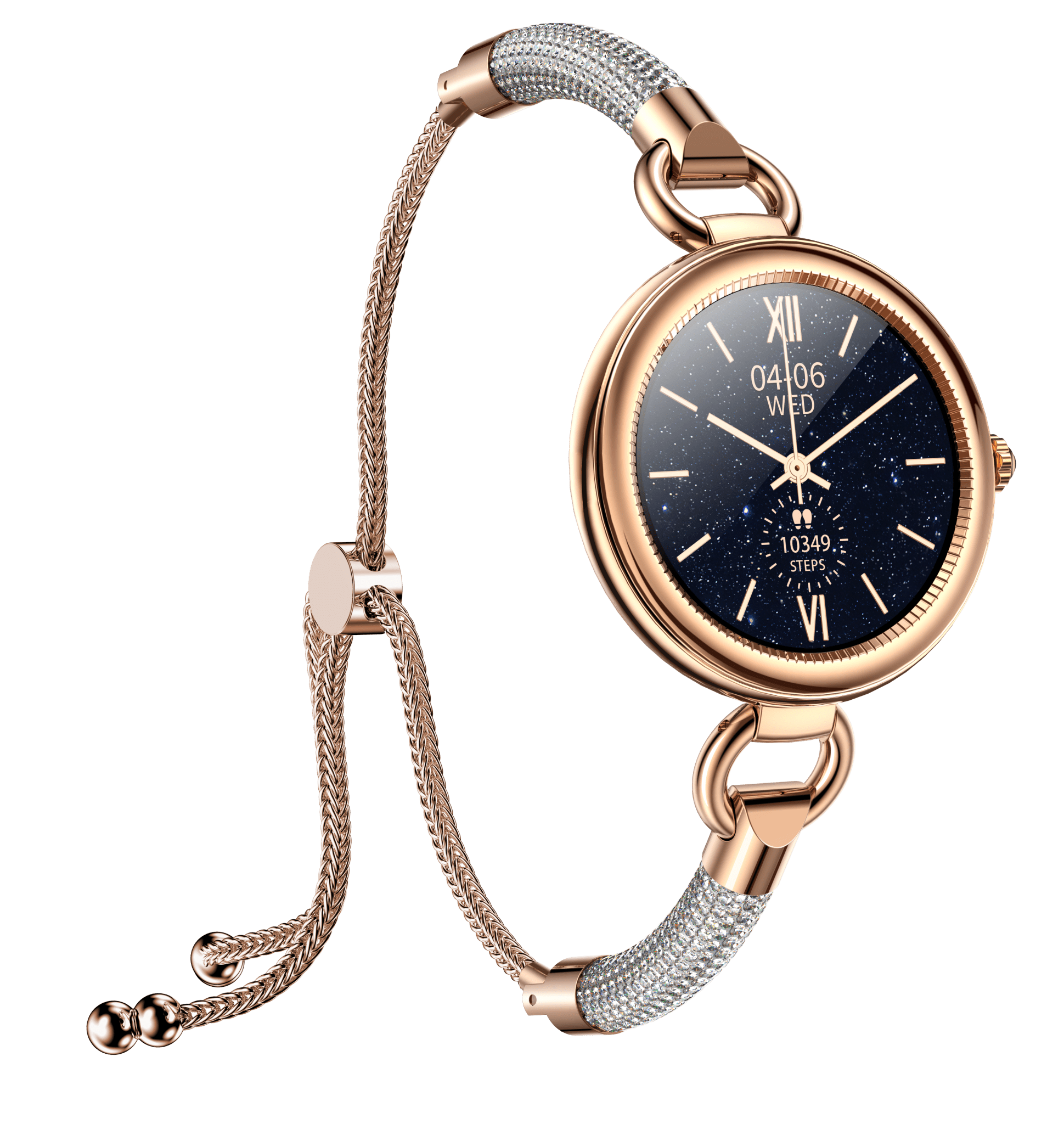 Tavice Misso Smartwatch for Women | Silver Jewellery Strap, 1.19" AMOLED Display with Gold Watch Face, Bluetooth Calling, AI Voice, Heart Rate, Sleep, Camera & Fitness Tracking - Office Catch