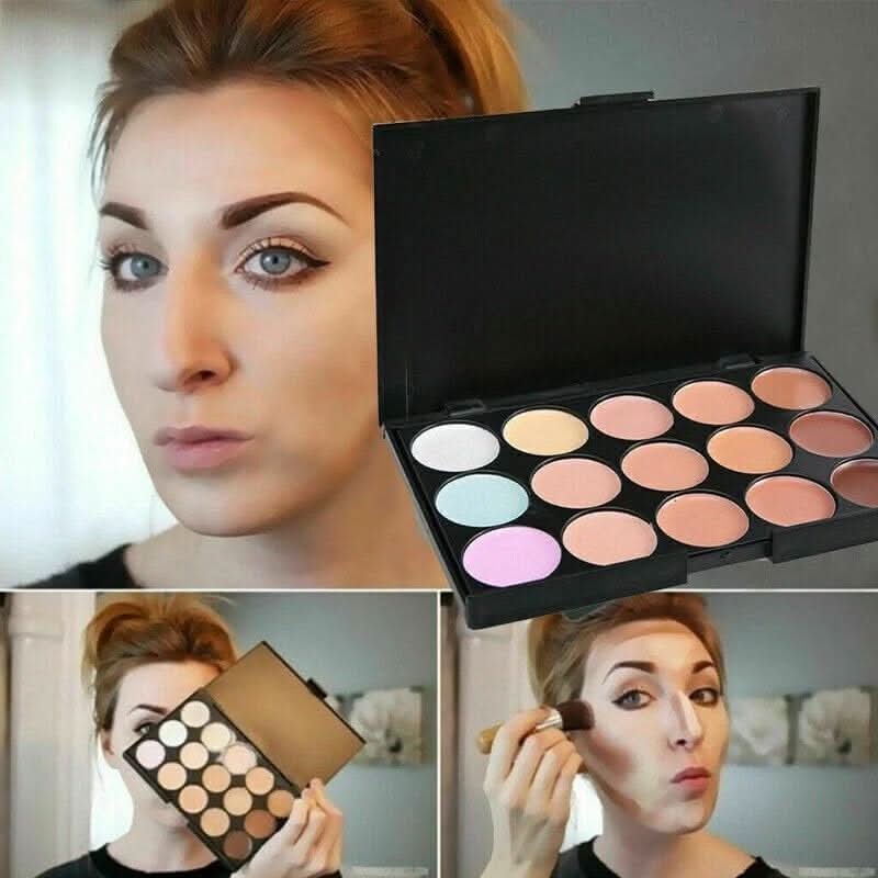 TAVICE NEW 15 - Color Contour Cream Concealer Kit Neutral Makeup Camouflage Palette for Face, Eyes, and Blemishes - Office Catch