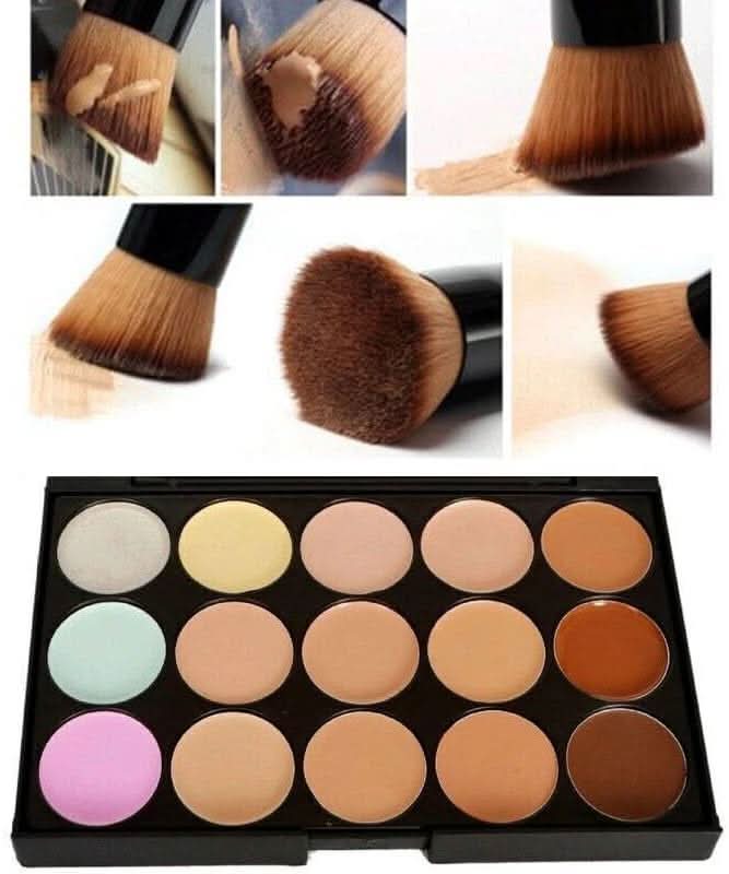 TAVICE NEW 15 - Color Contour Cream Concealer Kit Neutral Makeup Camouflage Palette for Face, Eyes, and Blemishes - Office Catch