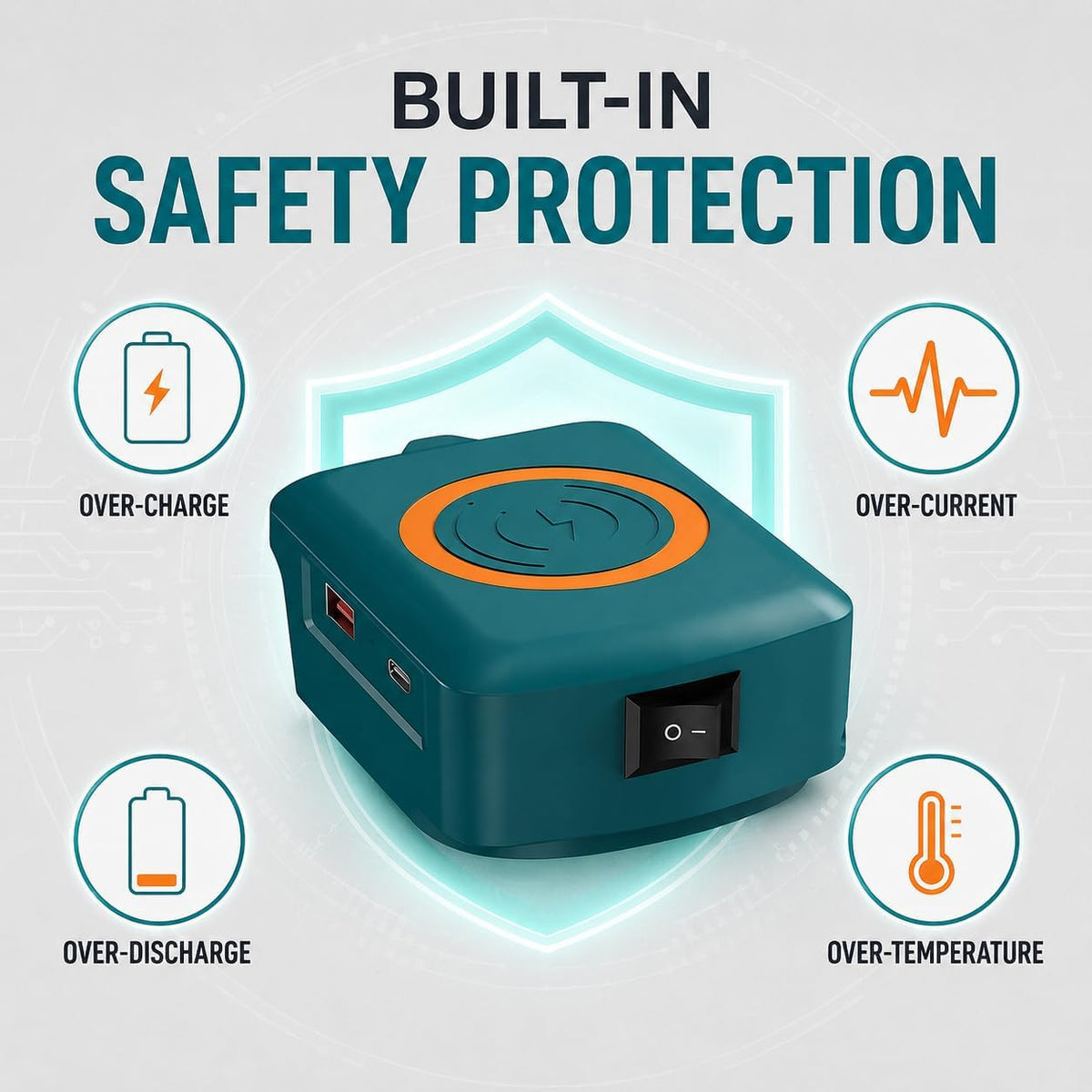 TAVICE Type-C USB Wireless Phone Charger Adapter Compatible with Makita 18V LXT Battery - Office Catch