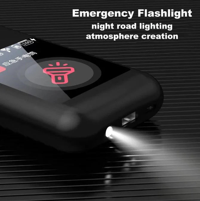 Tavice Uniqa High Capacity Power Bank with Built-in Wireless Earbuds, Flashlight & 2.8" Touch Screen - Office Catch
