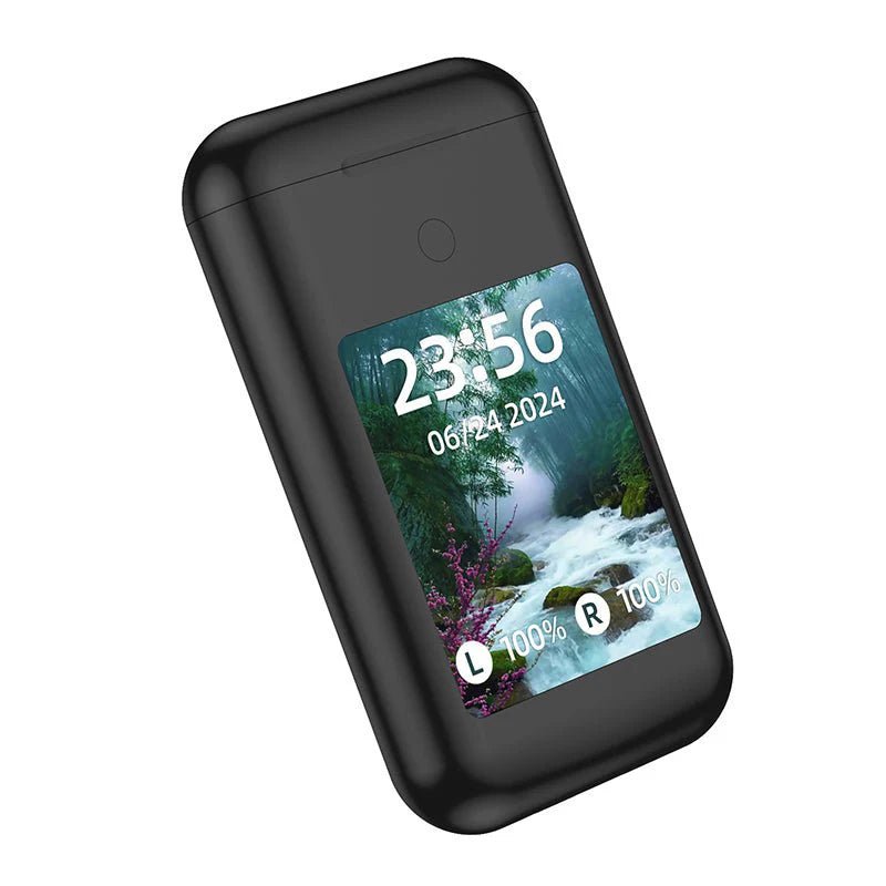 Tavice Uniqa High Capacity Power Bank with Built-in Wireless Earbuds, Flashlight & 2.8" Touch Screen - Office Catch