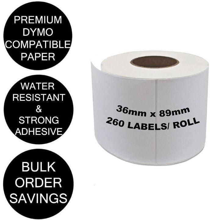1 x Dymo SD99012 / S0722400 Compatible White Label Roll 36mm x 89mm - Office Catch
