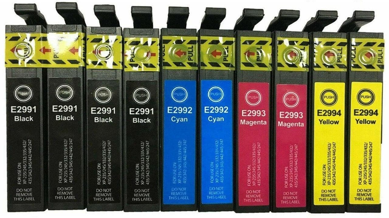 10 Pack Epson 29XL (C13T29914010-C13T29944010) Compatible High Yield Ink Cartridges [4BK, 2C, 2M, 2Y] - Office Catch
