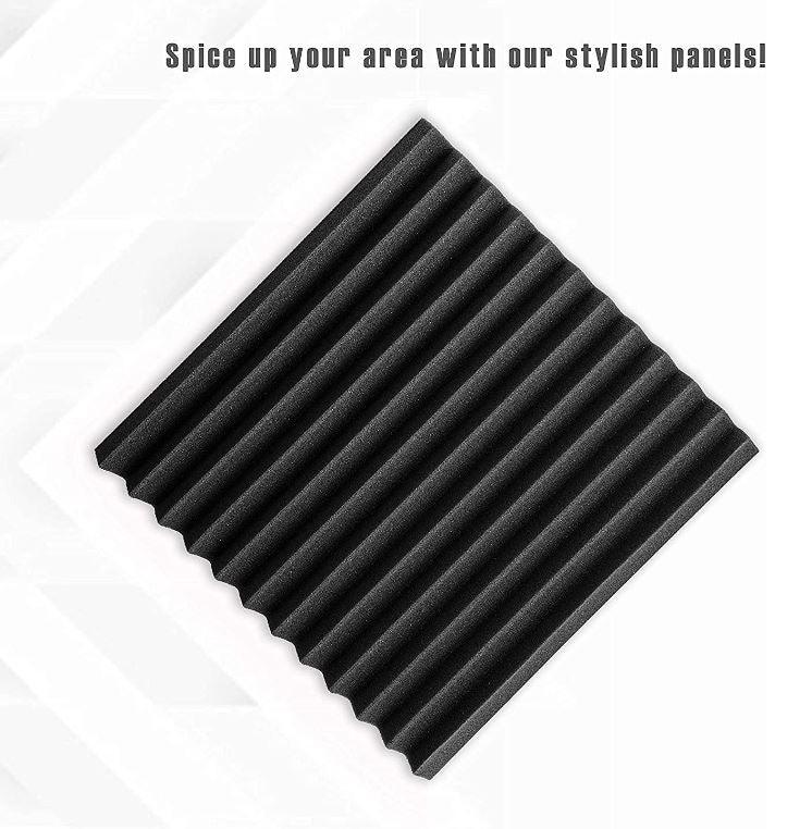 [12 Pack] Studio Acoustic Foam Sound Absorbtion Proofing Panels Tiles Wedge | 30*30*5cm - Office Catch