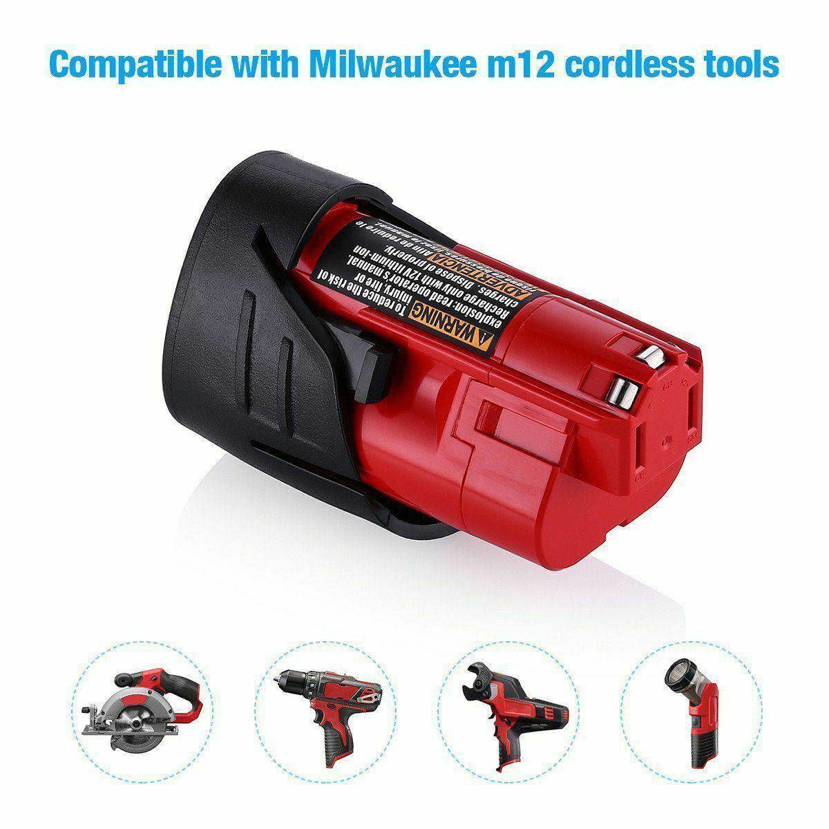 12V 3.5Ah For Milwaukee M12 M12B3 LITHIUM Cordless Battery 48-11-2401 2440 3.5A - Office Catch