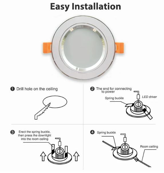13w Dimmable LED Downlight with 5 Colour Selector Switch - Office Catch
