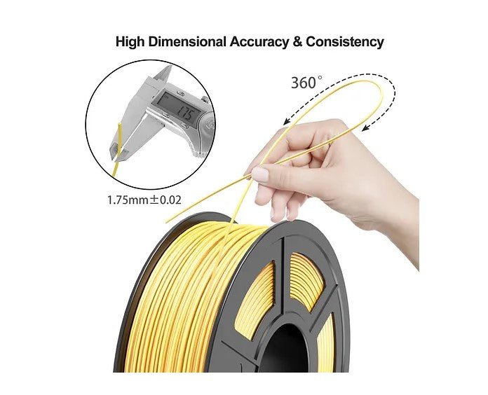 1.75mm 3D Printer Filament Silk - Gold 1KG - Office Catch