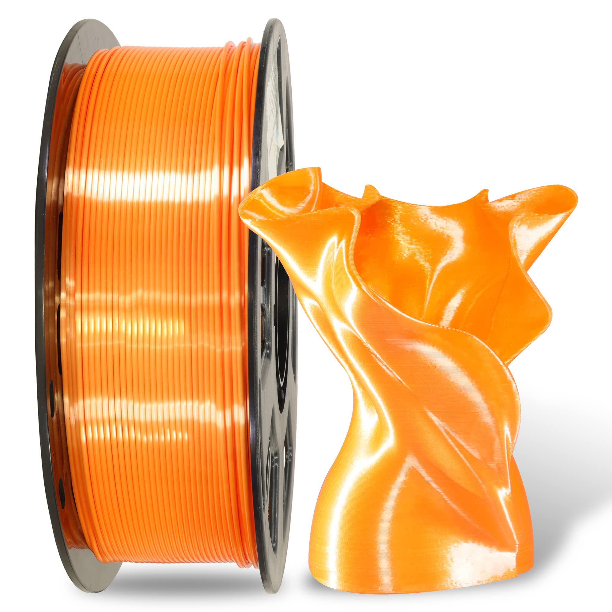 1.75mm 3D Printer Filament Silk - Orange 1KG - Office Catch