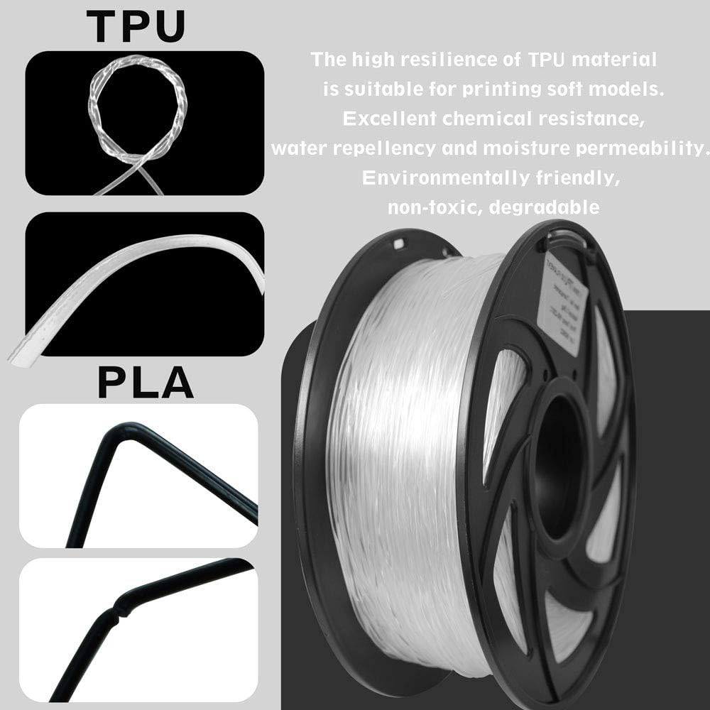 1.75mm 3D Printer Filament TPU - Clear 1KG - Office Catch