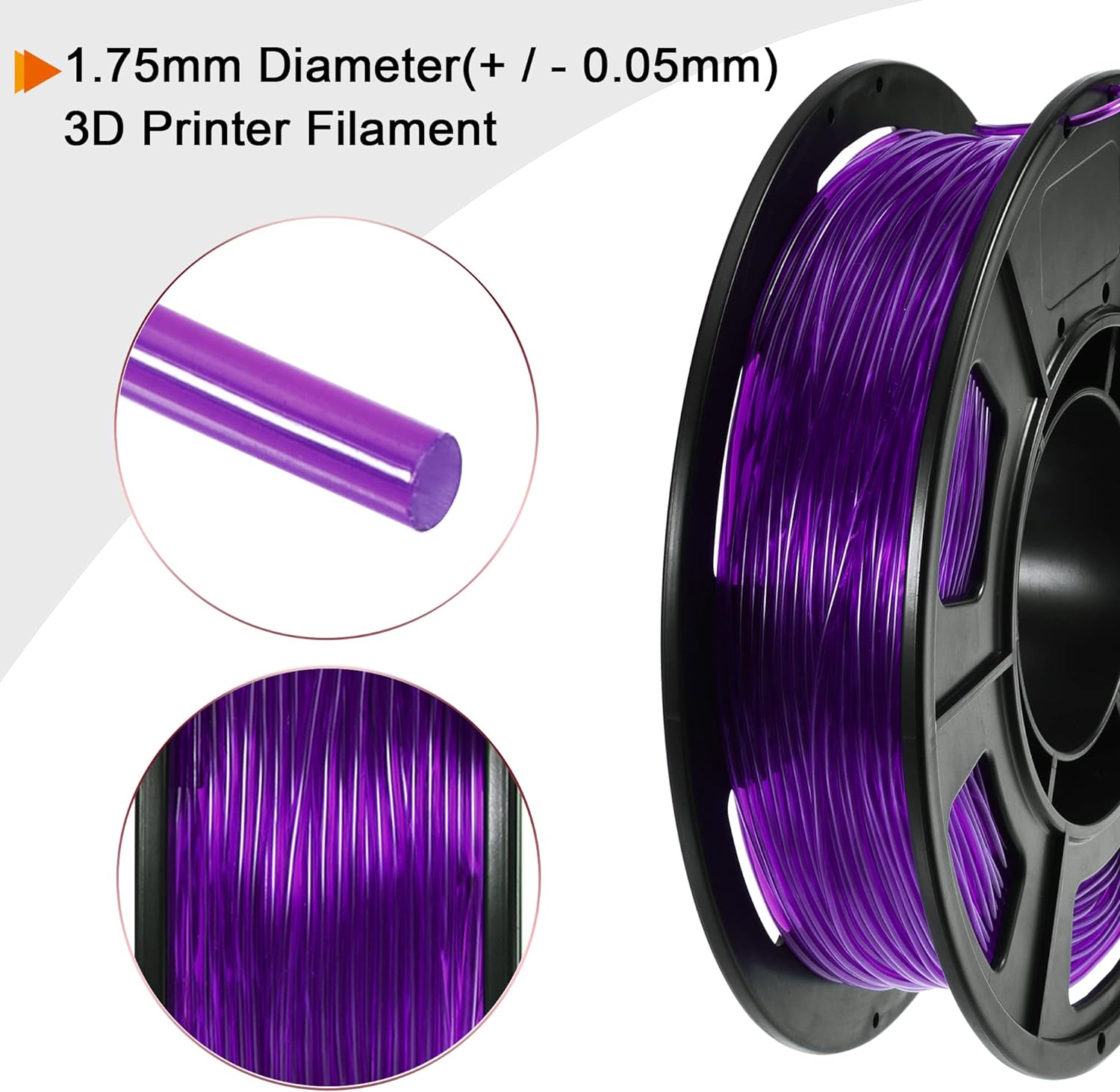 1.75mm 3D Printer Filament TPU - Purple 1KG - Office Catch