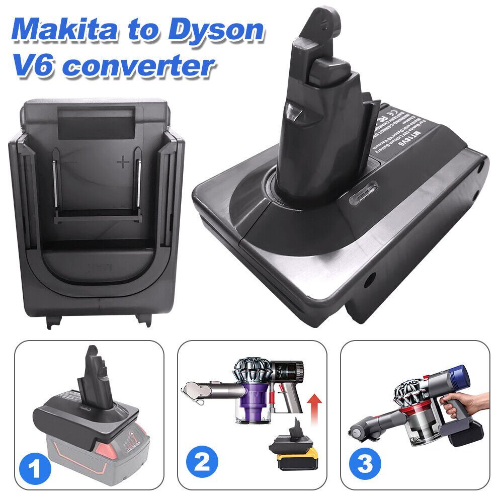 18V Makita Battery Converter For V6 Dyson Vacuum Cleaner - Office Catch