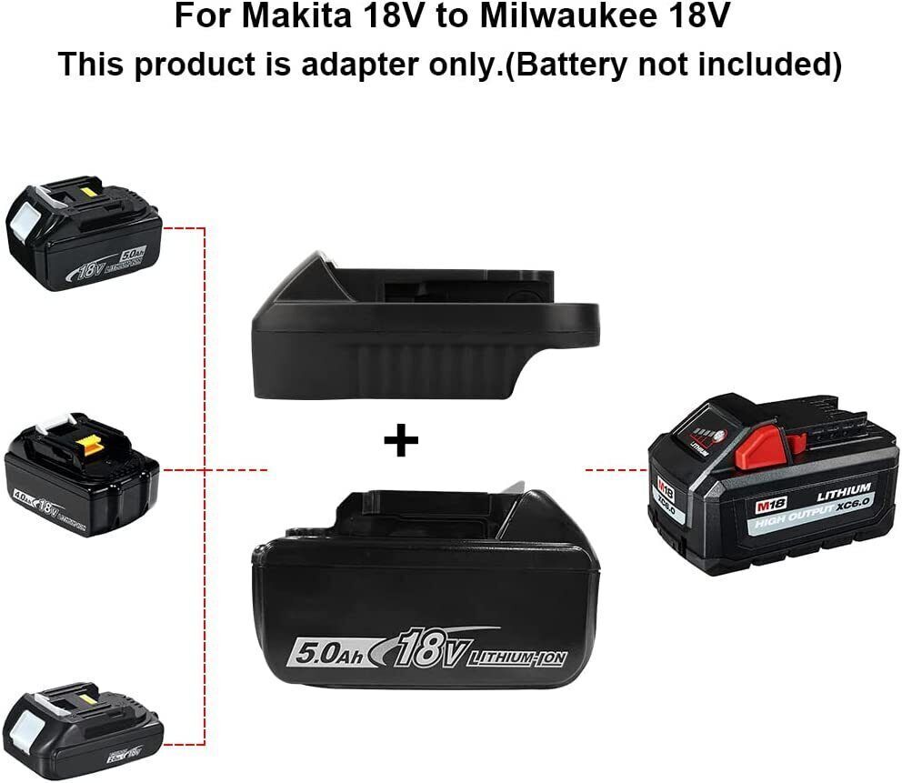 18V Makita Battery Convertor To 18V Milwaukee Tool Adapter Converter - Office Catch