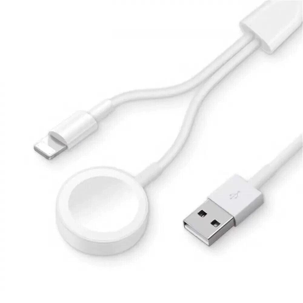 2 in 1 Apple Charger iPhone Watch iWatch 8 7 6 5 4 3 Magnetic Charging Cable - Office Catch