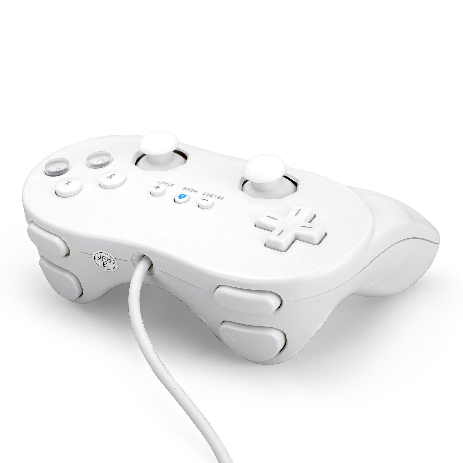 2 New White Classic Pro Wired GamePad Joypad Controller for Nintendo Wii Console - Office Catch