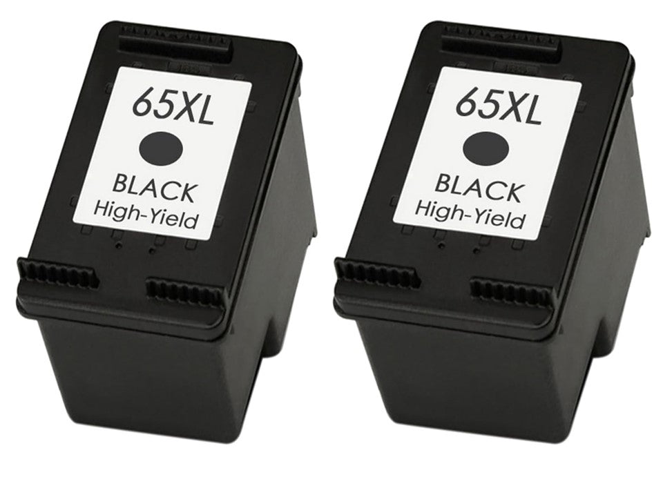 2 Pack Black inkcartridge for HP 65 XL Remanufactured Ink Cartridges Replacement for HP 65XL 65 XL for DeskJet 2622 2624 2652 2655 3720 3722 3752 3755 3758 HP Envy 5055 5052 5058 AMP 100 120 125 Printer - Office Catch