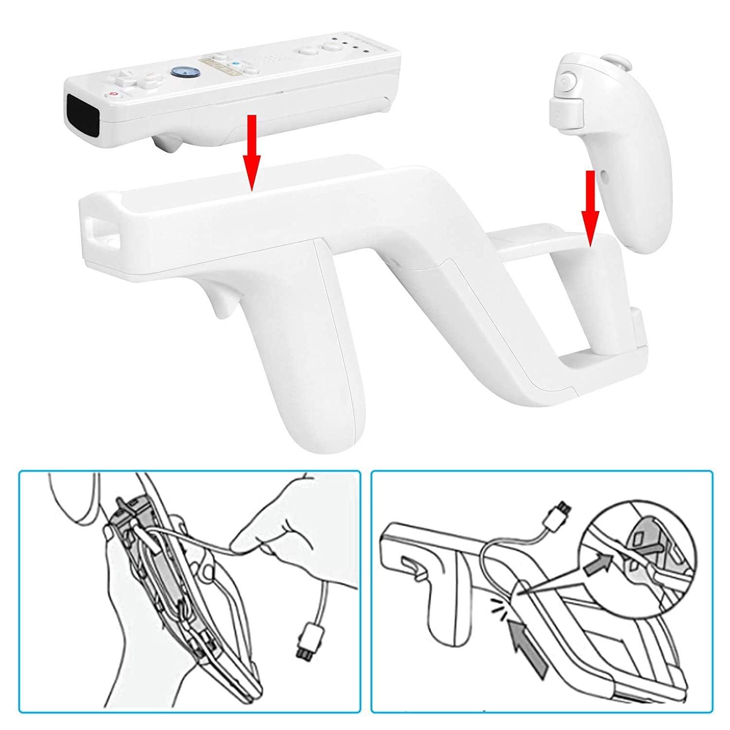 2 Pieces x Nintendo Wii Compatible Gun Controller Wii Accessories - Office Catch
