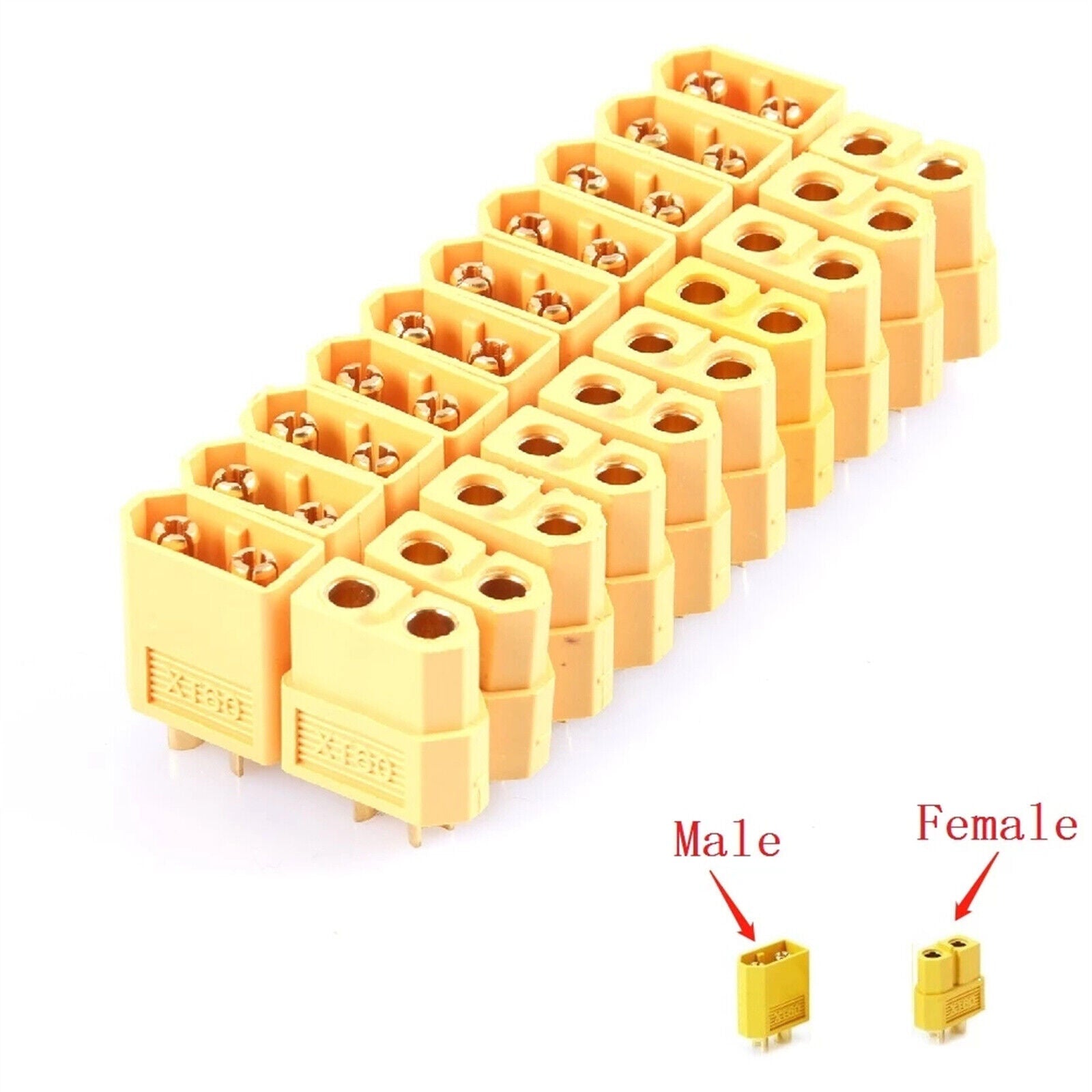 20 Pcs XT90 Male Female Bullet Connector Plug For Lipo Battery - Office Catch