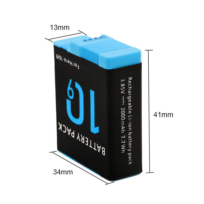 2000mAh for GoPro HERO 10 9 8 7 6 5 Replacement Battery - Office Catch