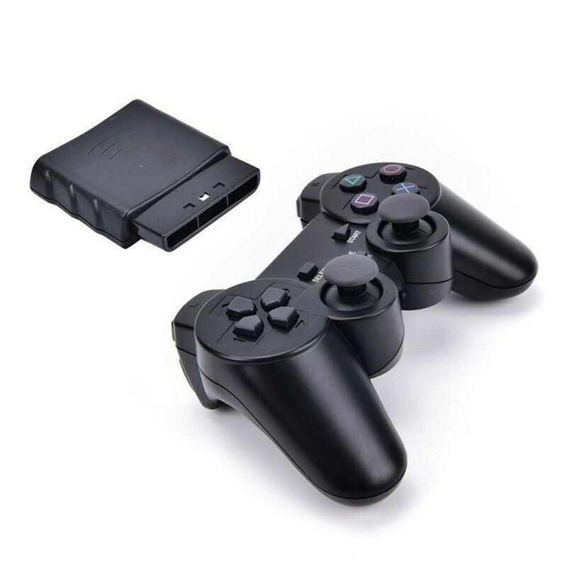 2.4G Wireless Twin Shock Game Controller Joystick Joypad Black For Sony PS2 - Office Catch