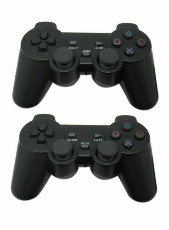 2.4G Wireless Twin Shock Game Controller Joystick Joypad Black For Sony PS2 - Office Catch