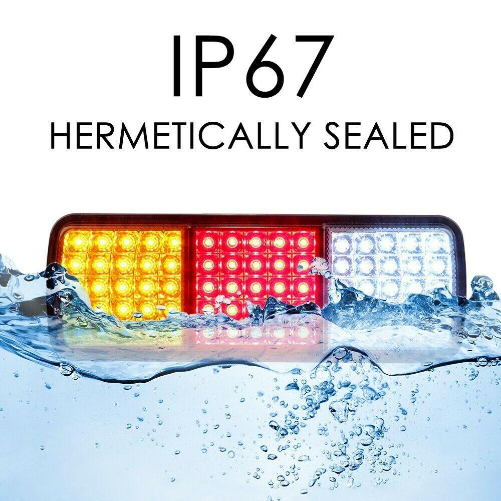 24V Tail Lights Stop Indicator Reverse 75 LED For Truck Trailer [2 Pack ] - Office Catch