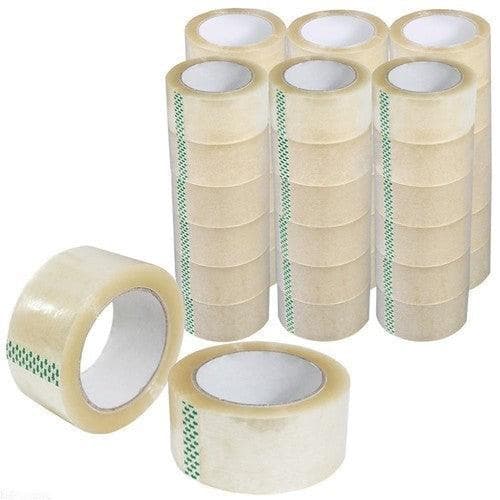 [36 Pack] Clear Packaging Sticky Tape Heavy Duty 48mm x 50m | 36 Value Pack | Packing Tapes - Office Catch