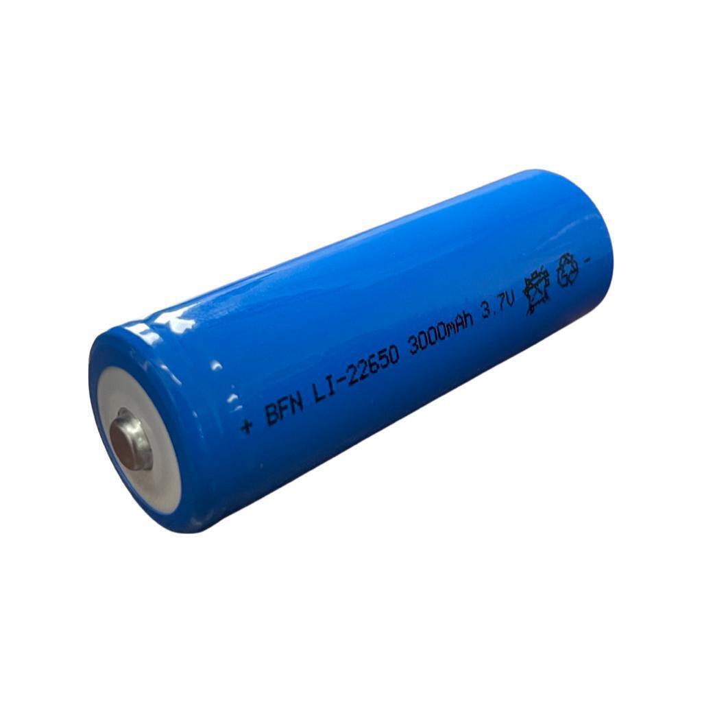 3.7V 22650 rechargeable lithium ion battery li-ion cell Flat top 3000mah - Office Catch