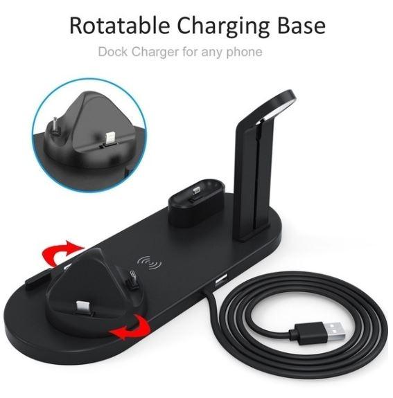 4 in 1 Qi Devices Wireless Charging Station | For Phone, Watch, Headphones etc - Office Catch