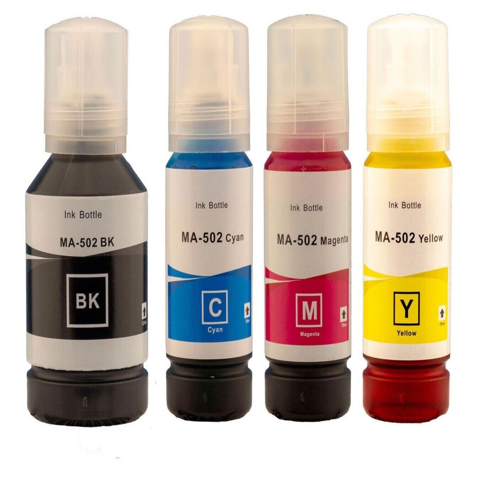 4 Pack Compatible EPSON T502 Eco Tank bottle ink (BK+C+M+Y) for ET2700 ET2750 - Office Catch