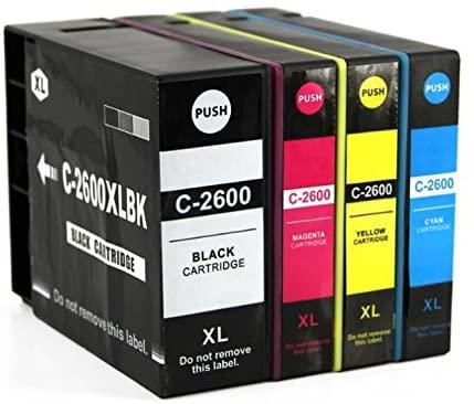 4 PGI-2600XL Ink Cartridges For Canon Maxify MB5060 MB5160 MB5360 MB5460 - Office Catch