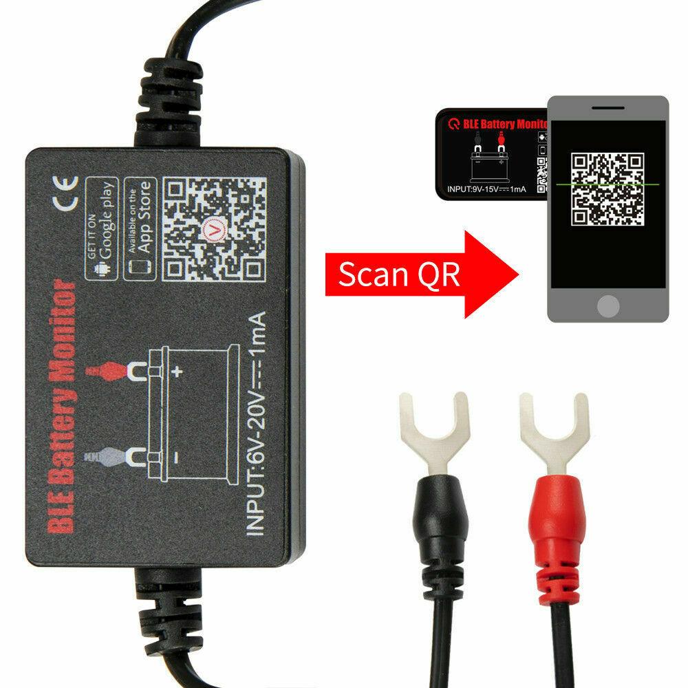 Vehicle Battery Monitor Via Bluetooth 4.0 Voltage Meter Auto Alarm Tes