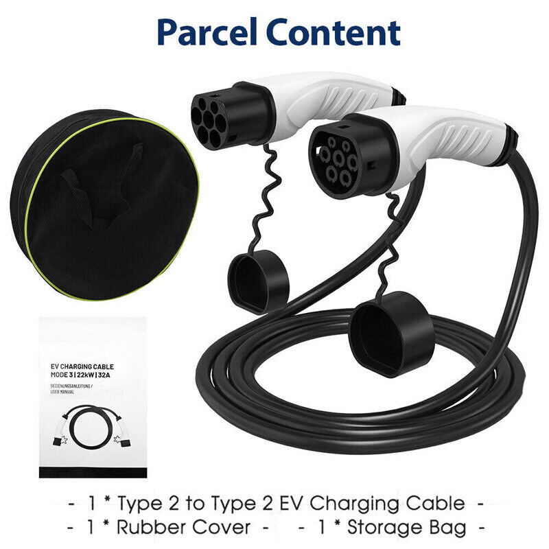 480V 32A Type2 to Type2 EV Charging Cable 3 phase - Office Catch