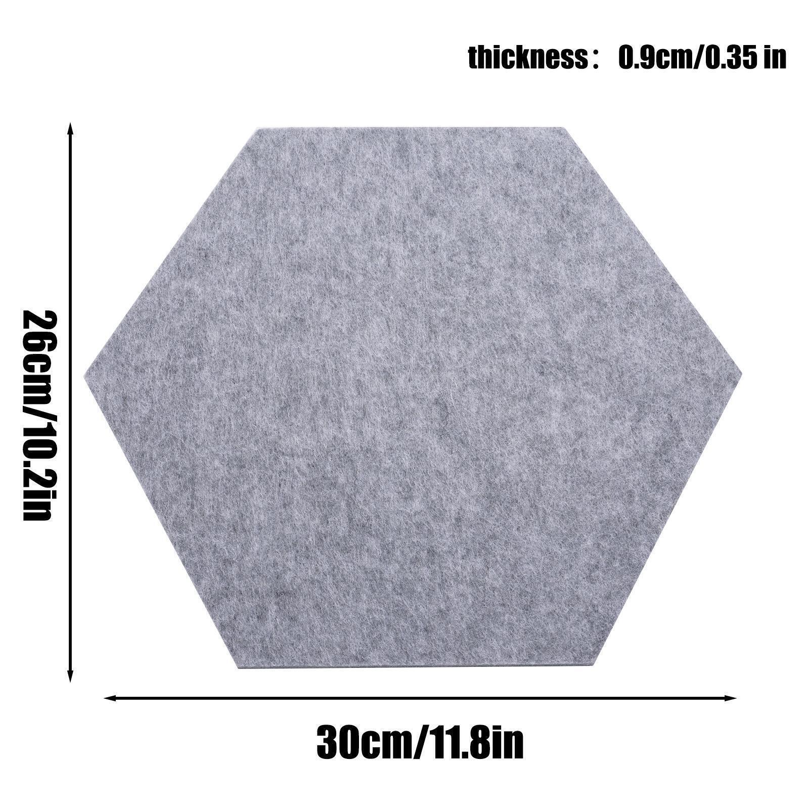 48PCS Hexagon Acoustic Foam Panels Sound Absorbing Wall Proof Noises Tiles I2M9 - Office Catch