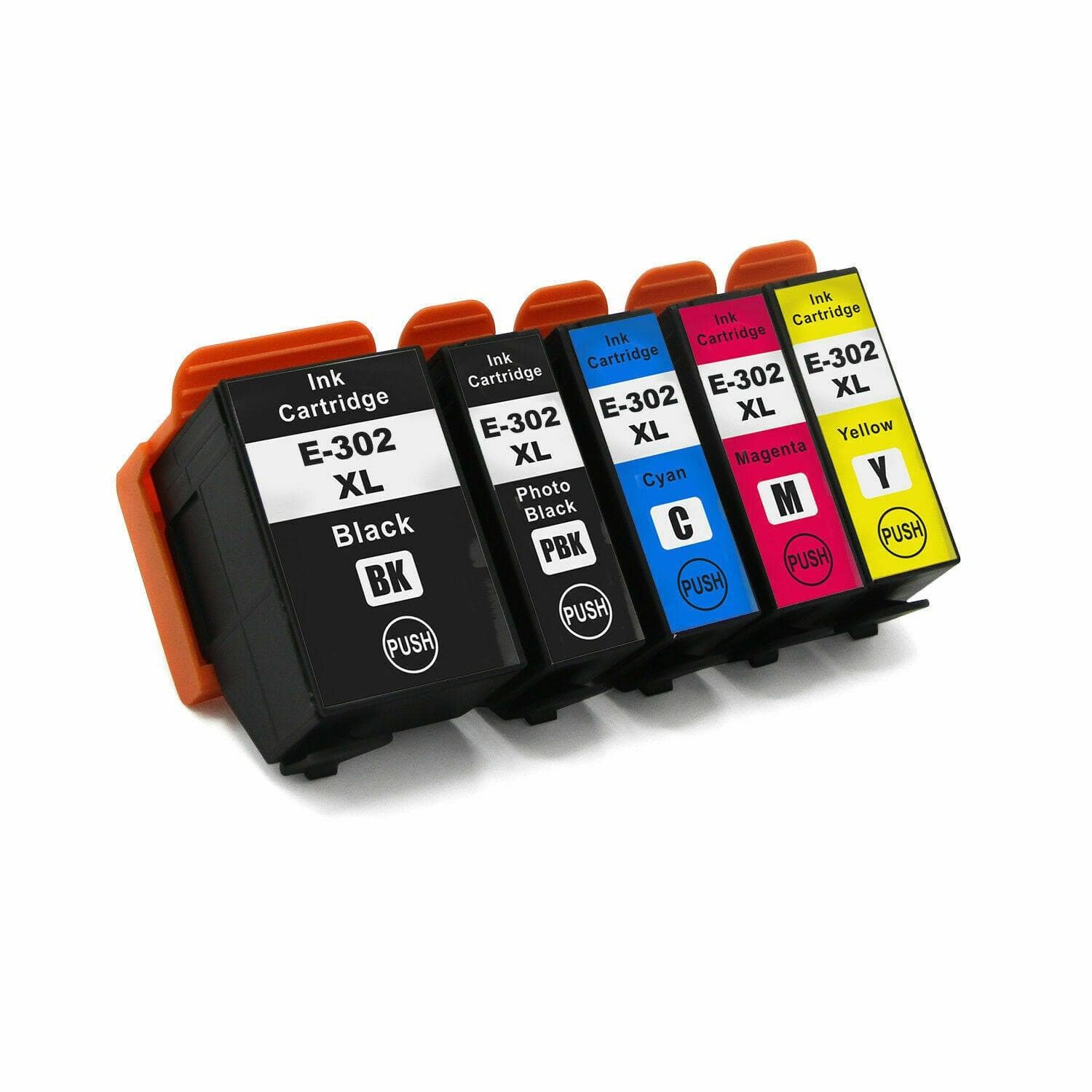 5 Pack Epson 302XL (C13T01X192,C13T01Y192-C13T01Y492) Compatible High Yield Ink Combo [1BK+1PBK+1C+1M+1Y] - Office Catch