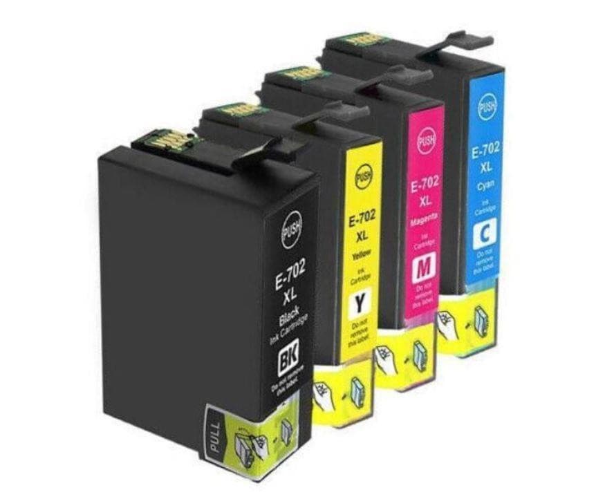5 Pack Epson 702XL Compatible High Yield Inkjet Cartridges Combo [2BK,1C,1M,1Y] - Office Catch
