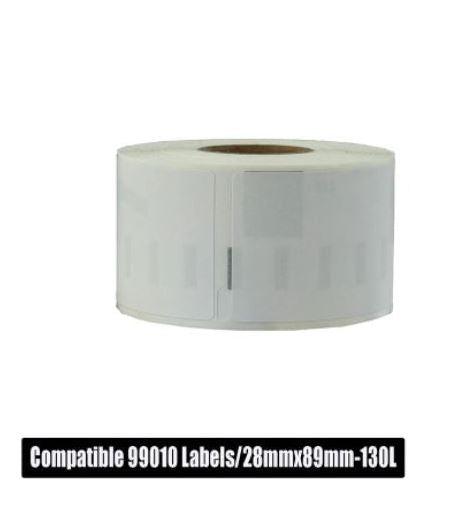 5 x Dymo SD99010 / S0722370 Compatible White Label Roll 28mm x 89mm - Office Catch