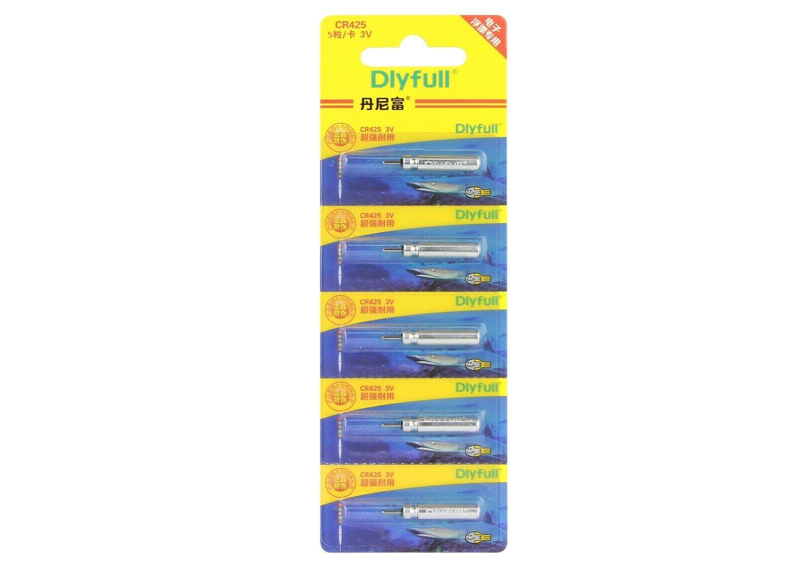 5X Fishing Float Rechargeable Battery CR425 USB Charger Lithium Pin Cells - Office Catch