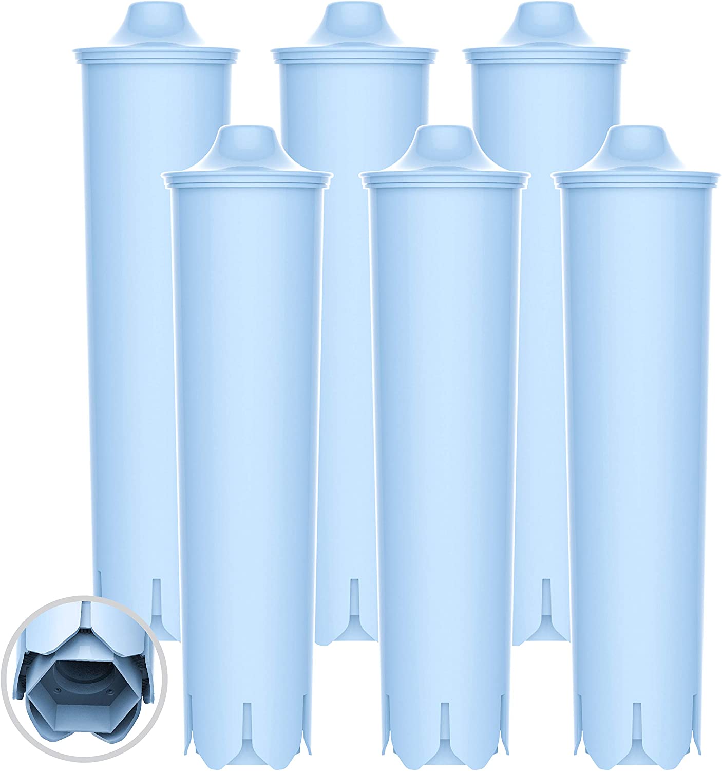 6 Pack Pack Coffee Machine Water Filter Replacement for Jura Clearyl Blue 71445, 67879, ENA3, ENA4, ENA5, J6, J9, J95 - Office Catch