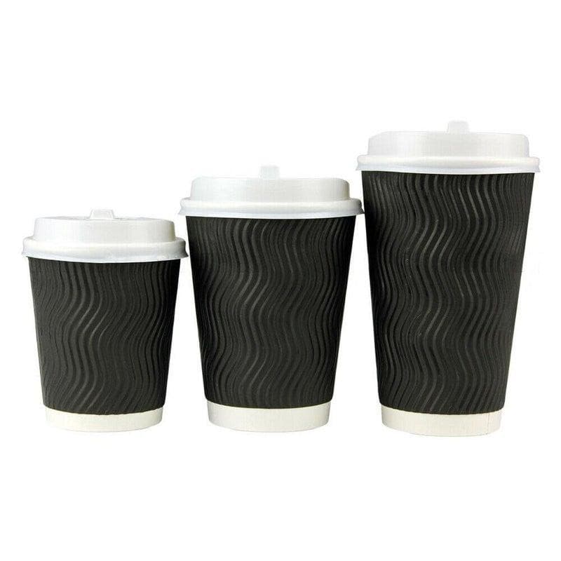 8oz (Small) 1000pcsTriple Wall Coffee Cups Disposable 8oz Bulk Takeaway - Office Catch
