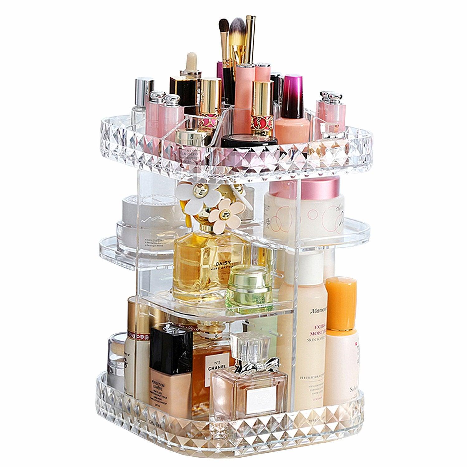 Acrylic Makeup Brush Holder Lipstick Display Cases Large Capacity DIY Adjustable. - Office Catch