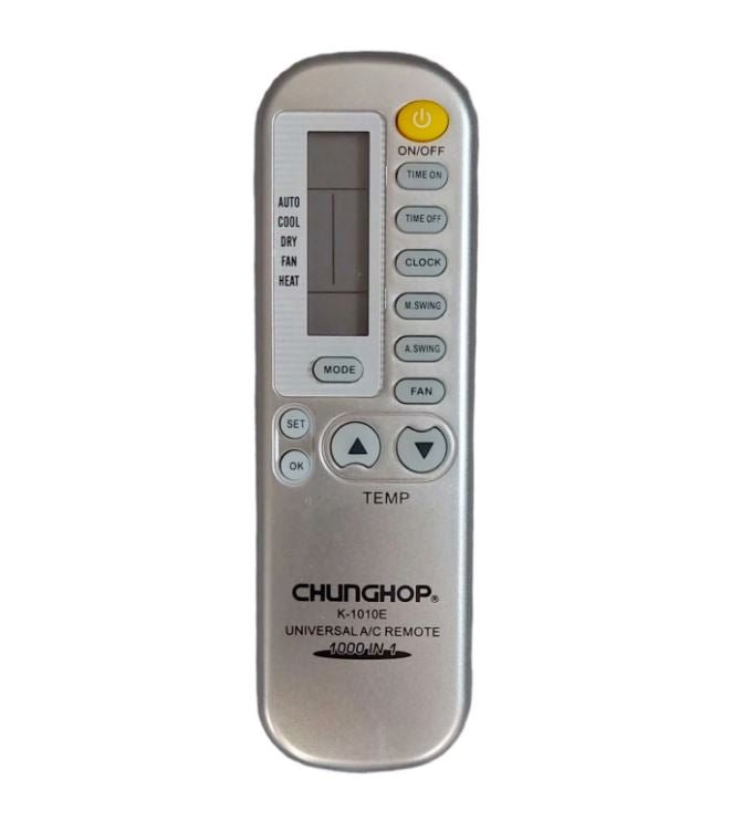 Air Conditioner AC Remote Control Silver - For TADIAIR TADIRAN TAIYA TCL TEAC - Office Catch