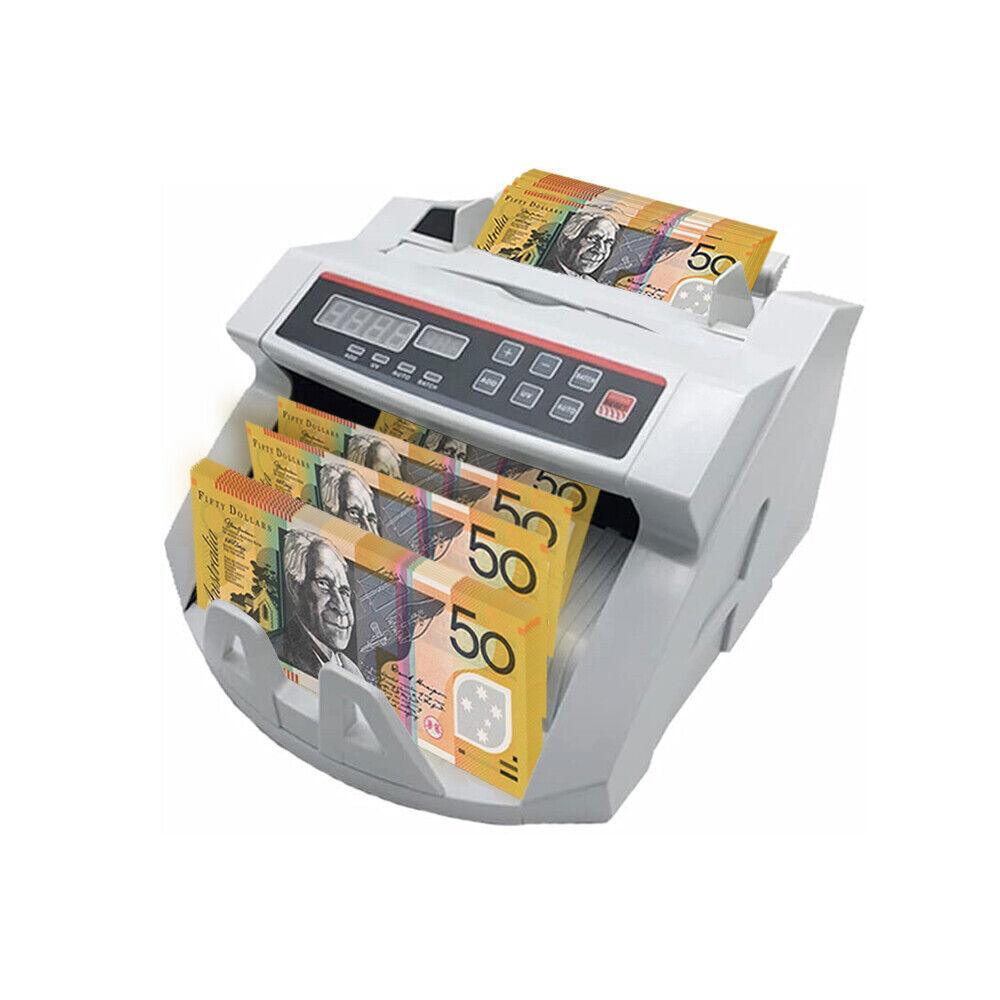 Portable Australian Money Bill Banknote Cash Counter Machine with Digi