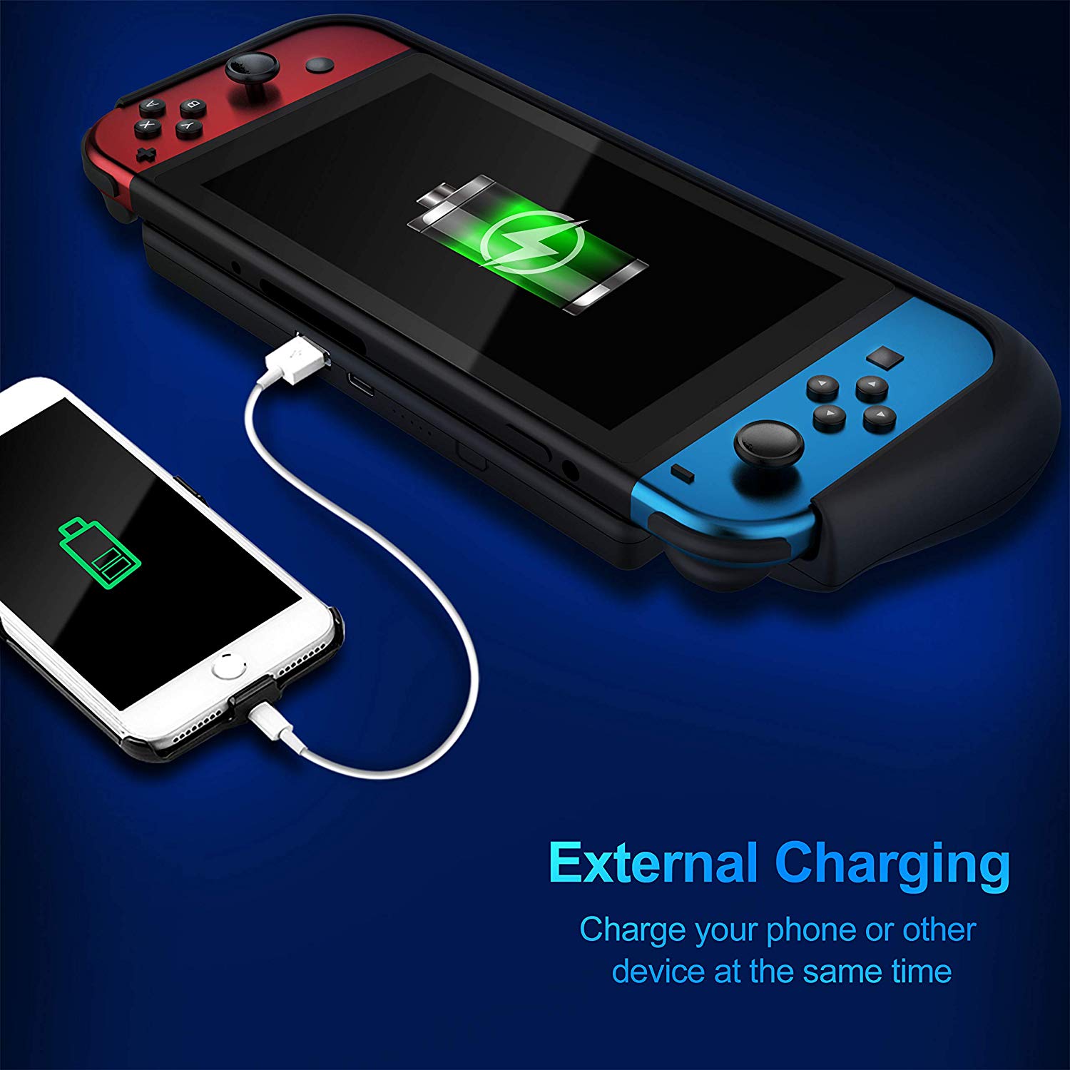 Battery Charger Case for Switch Console Backup Holder Power Bank Accessories - Office Catch