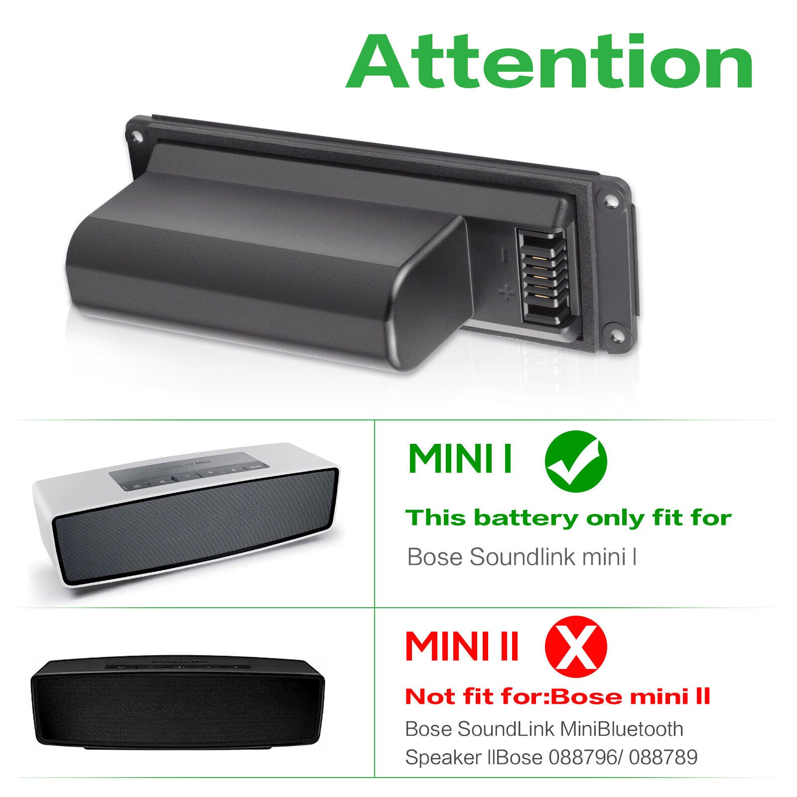 Battery for Bose Soundlink Mini 1 Speaker 413295 061384 061385 061386 061834 22W - Office Catch
