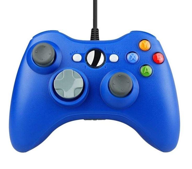 Blue | Ergonomics USB Wired Gamepad Controller For Microsoft Xbox 360/PC Universal - Office Catch